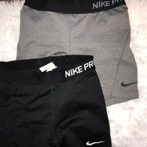 Nike pro spandex shorts bundle of 2